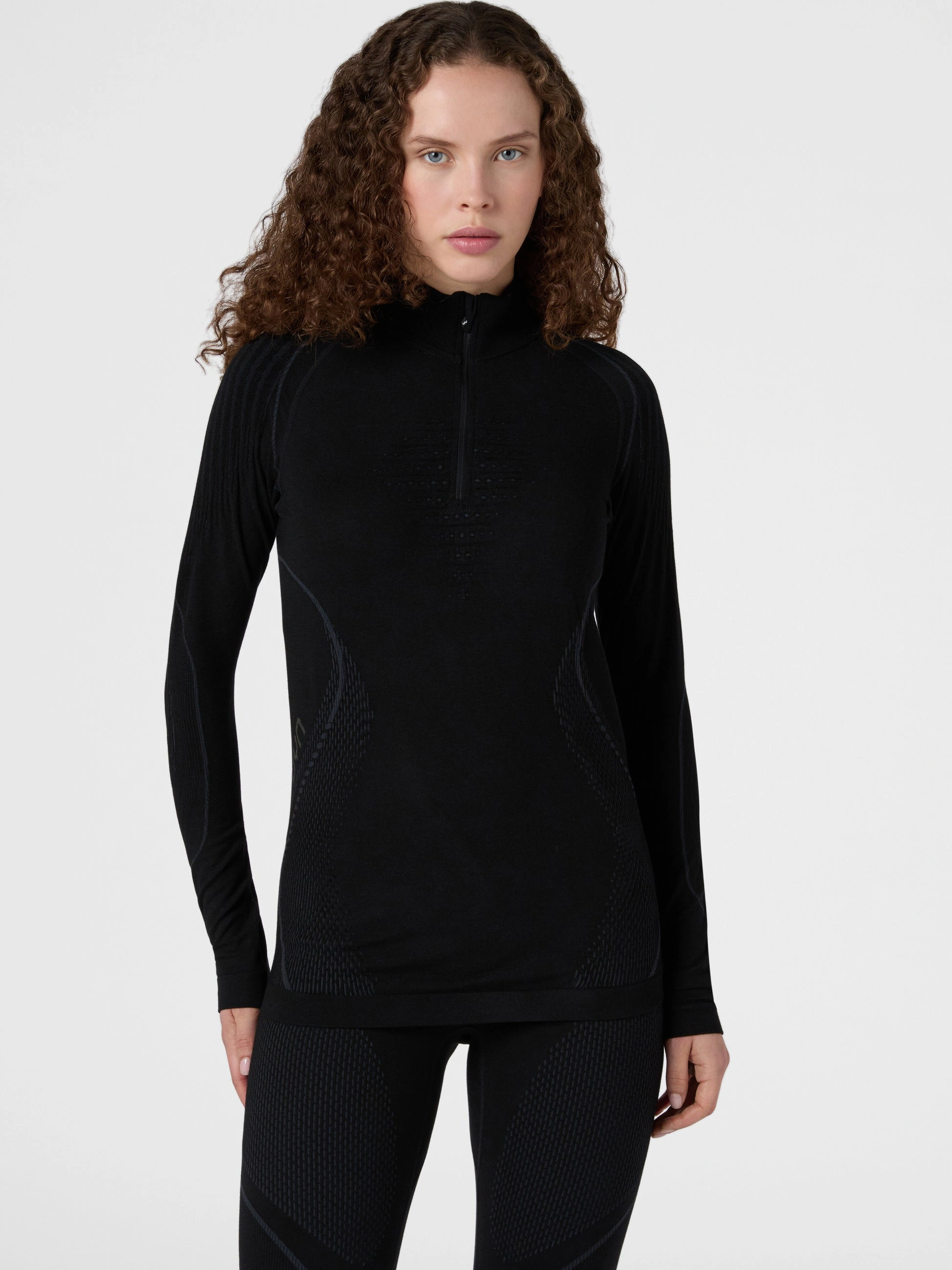 UYN Damen Evolutyon Biotech UW Shirt LG_SL Zip Up U100502B000 - Schwarz GR. L/XL