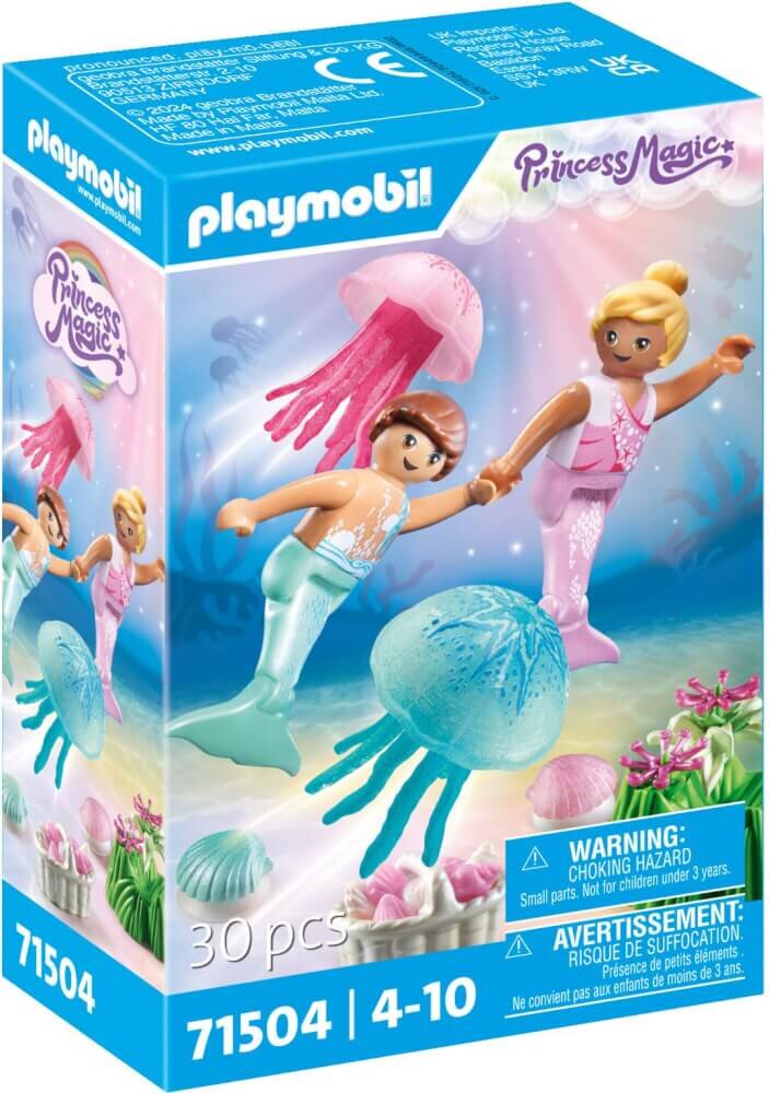 PLAYMOBIL_71504_Meerjungfrauenkinder_Mit_Quallen, Figur, Puppe, Spielzeug, Person, Gesicht