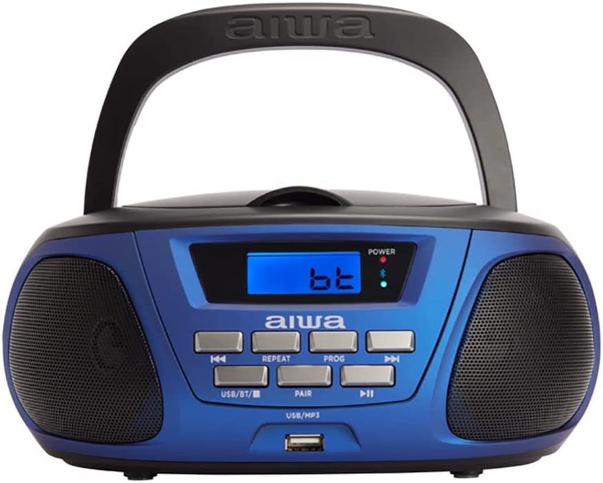 Aiwa_BBTU-300BL_Portable_Stereo_System_Analog_5_W_Schwarz_Blau, Elektronik, Stereo