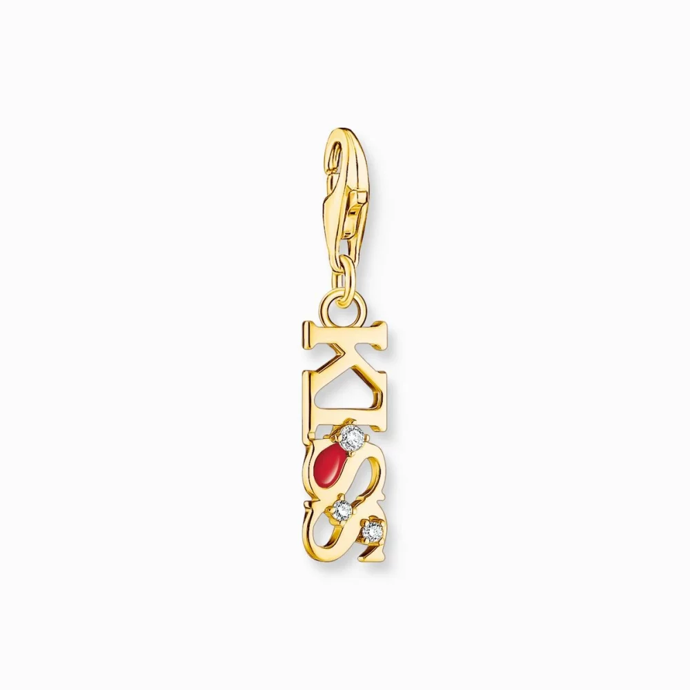 Thomas Sabo Anhänger Charm Club Mit Steine Kiss Gold 2067 565 10