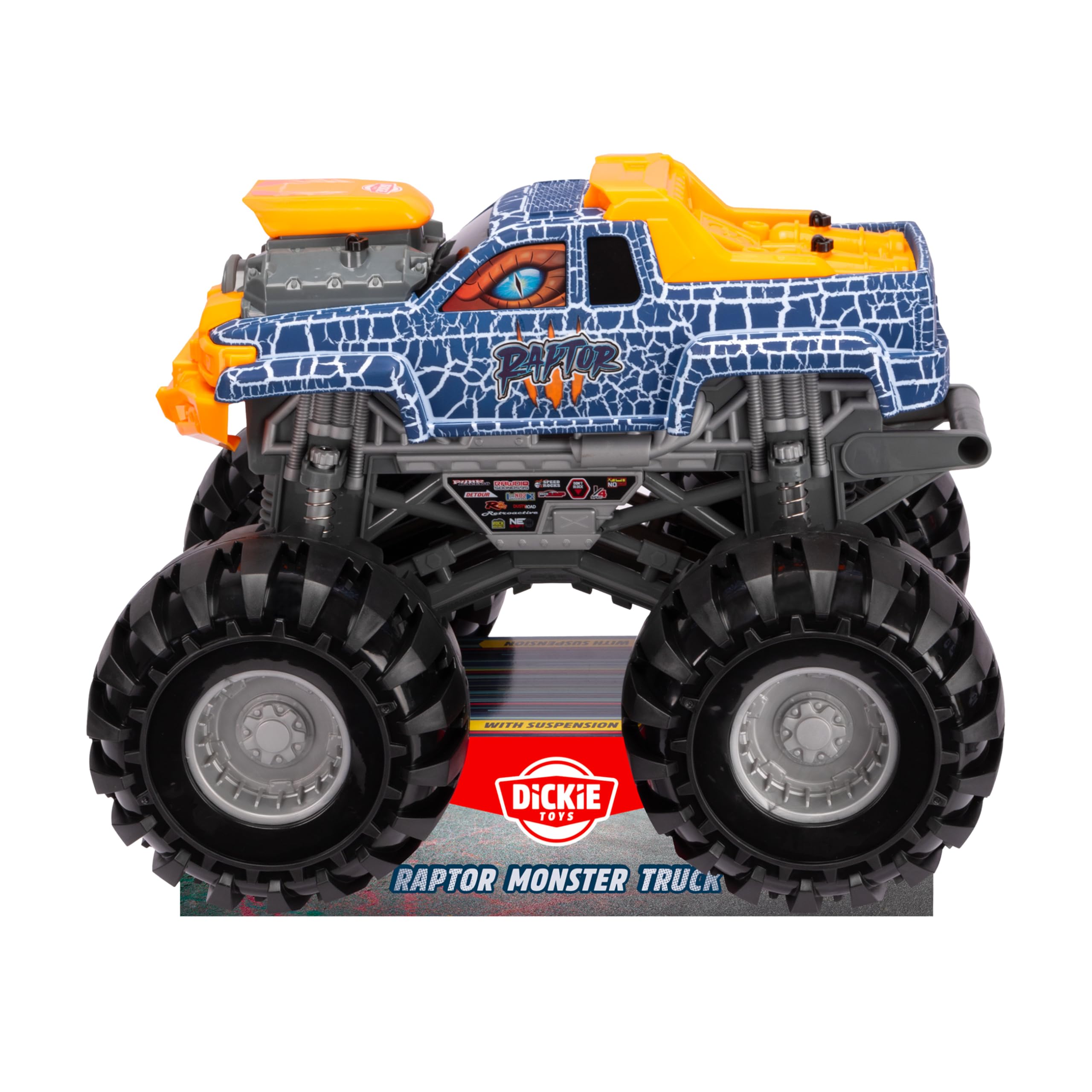 Dickie Monster Raptor Truck - Dino-Monstertruck mit Freilauf & Federung 203757007