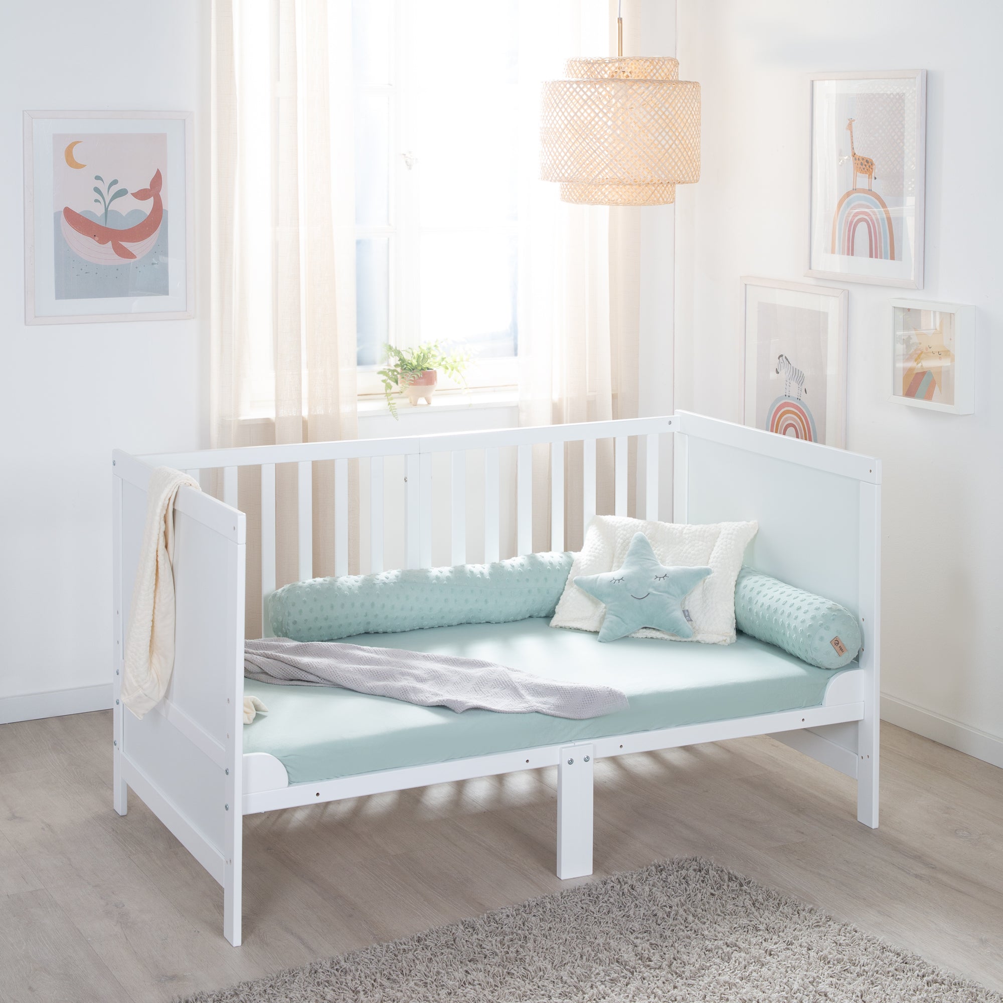 Roba 0194WE Kombi-Kinderbett 70x140 cm weiß – Komplettbettsets & Einzelbetten - Produktbild 3