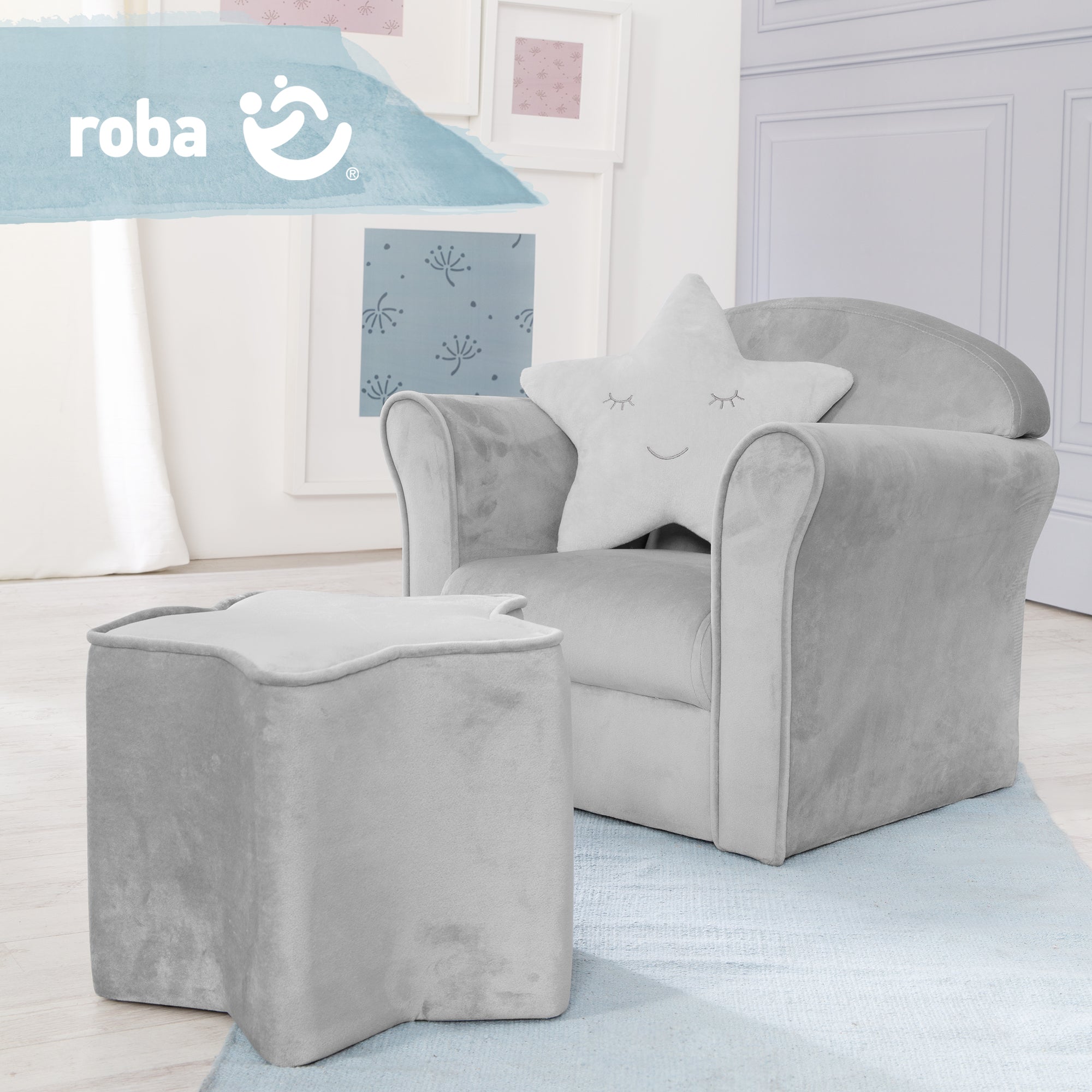 Roba 450121GA Kindersessel grau – Spielmöbel - Produktbild 7