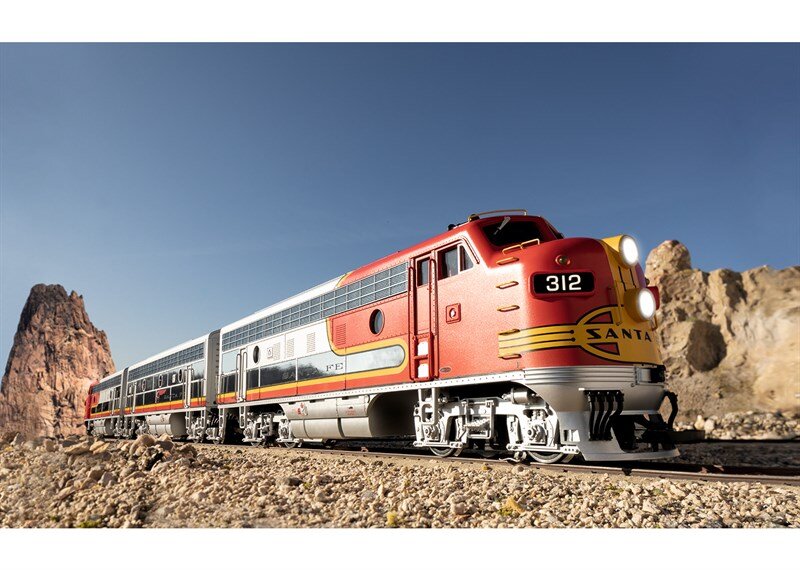 LGB_L20581_Diesellokomotive_F7_A-Unit_von_EMD_der_SF, Eisenbahn, Zug, Transport, Fahrzeug, Lokomotive