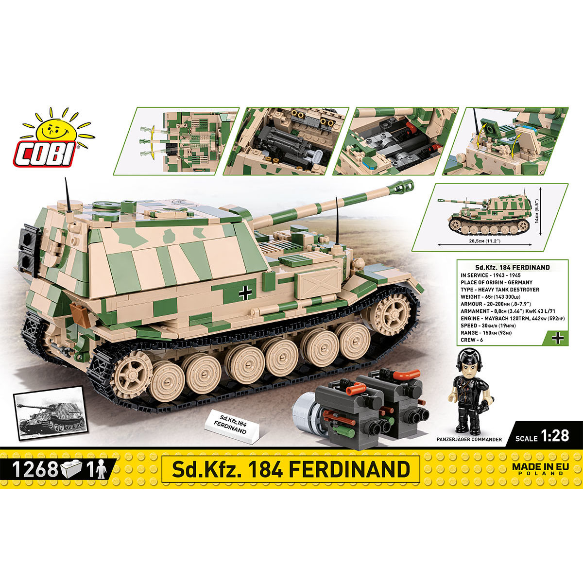 COBI 2583 - SD.KFZ. 184 Ferdinand Maßstabb 1:28) - Bild 4