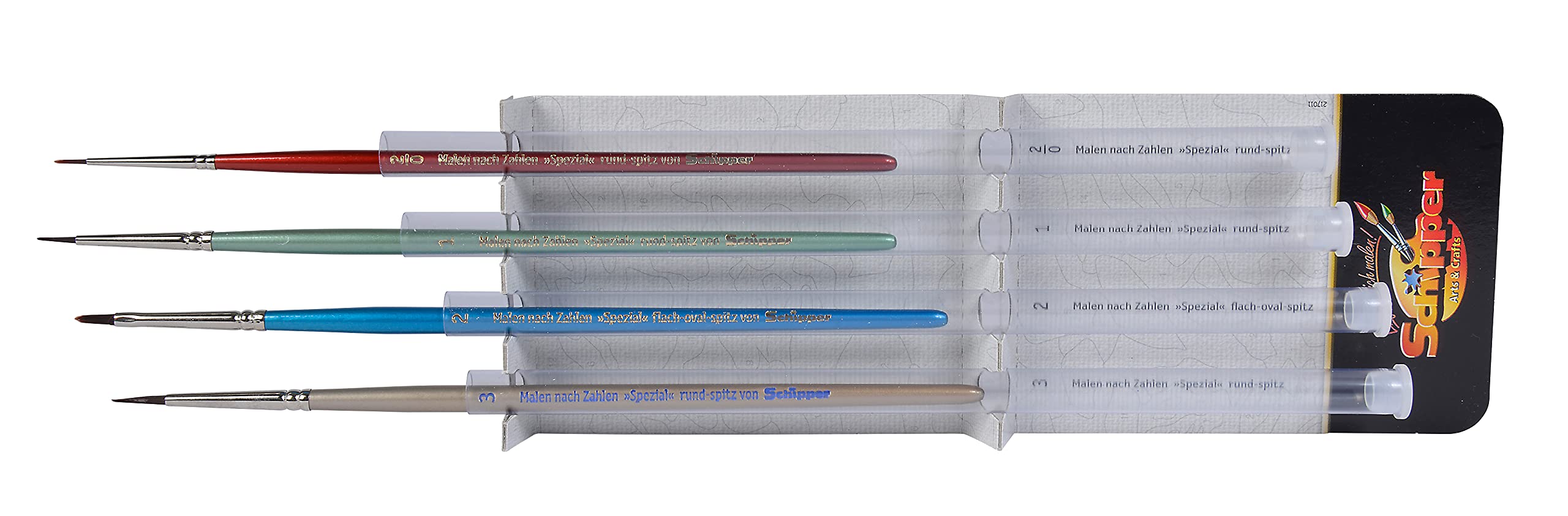 Schipper Mnz - 4 Spezialpinsel - Malpinsel-Set Für Alle Flächen 605020536 Stift