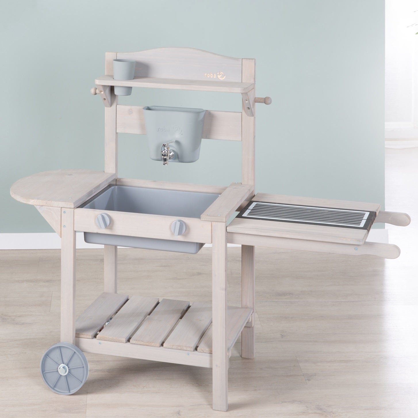 Roba 457005GA Mobile Spiel- Matschküche BBQ grau – Outdoor FSC - Produktbild 6
