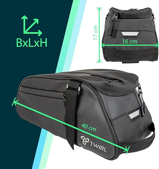 TWIRL 123202 – Gepäckträgertasche CARRY ED 6 L Schwarz/Grau