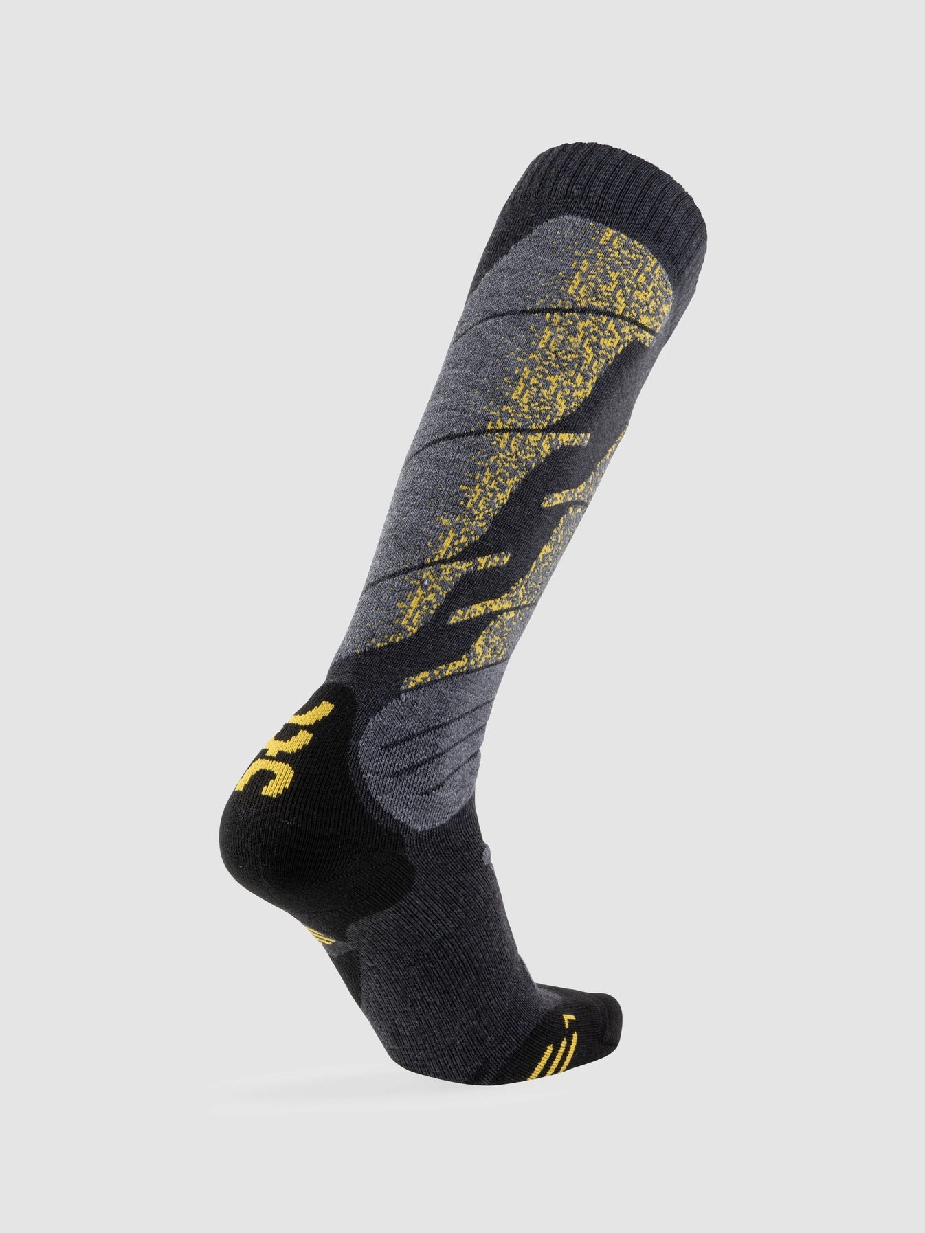 UYN Herren Skisocken S100041G726 - Anthrazit-Melange/Gelb GR. 39/41