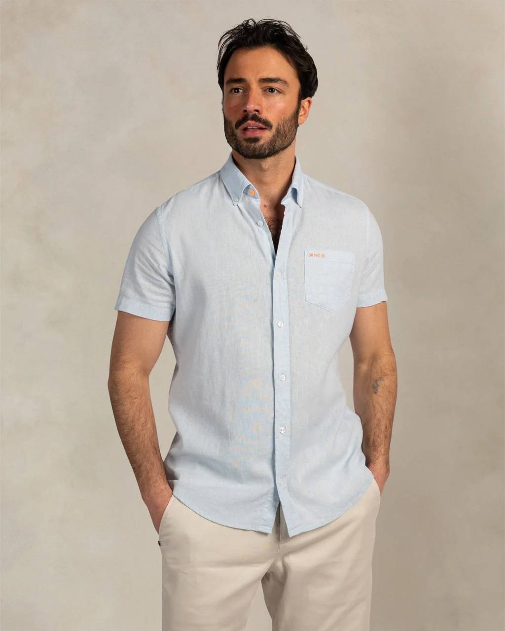 NZA 26CN506SBM Hemd - Kurzarm / Hellblau