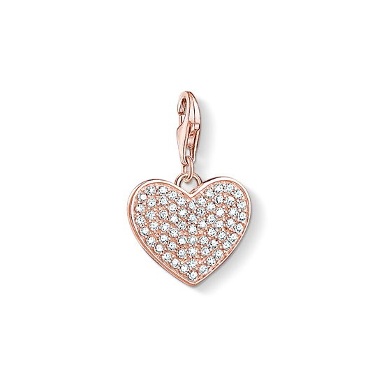 Thomas Sabo Anhänger Charm-Club Herz Pave 925 Sterling Silber Vergoldet Rosegold Zirkonia Weiß 1569-416-14 Thomas, Sabo, Anhänger, Charm-Club, Herz, Pave, 925, Sterling, Silber, Vergoldet, Rosegold, Zirkonia, Weiß, 1569-416-14, Zubehor, Diamant, Schmuck, Ohrring, Medaillon