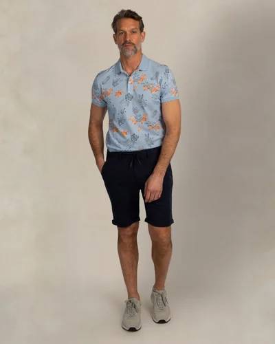 NZA 26CN124SB/M Poloshirt - Hellblau / Blumen - M