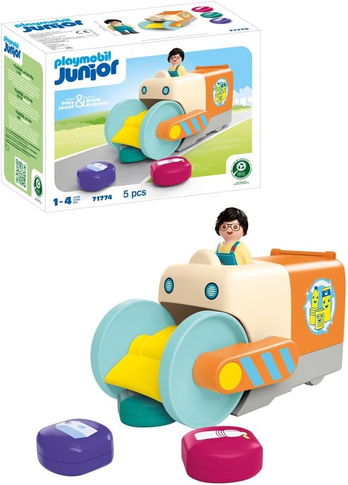 PLAYMOBIL, 71774, junior:, spassiges, müllsammelfahrzeug PLAYMOBIL 71774 junior: spassiges müllsammelfahrzeug