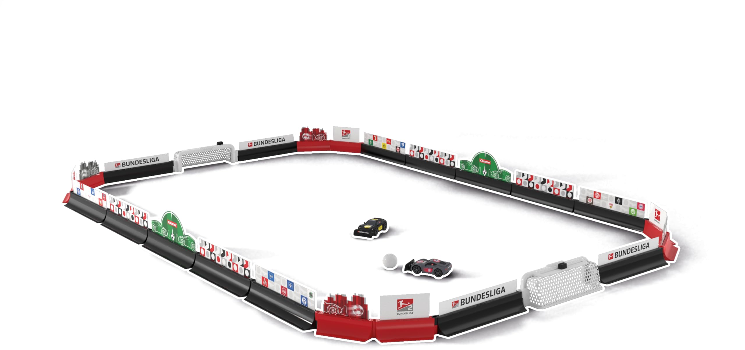 Carrera RC Bundesliga Soccer Set - Spielfeld mit 2 Mini-Fahrzeugen. Toren & Bal 370430041l