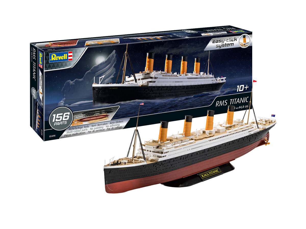Revell 5498 R.M.S. Titanic easy-click-system Revell Bausatz zum Zusammenstecken Revell, 5498, R.M.S., Titanic, easy-click-system, Revell, Bausatz, zum, Zusammenstecken, Fahrzeug, Jacht, Kreuzer, Boot, Segelboot