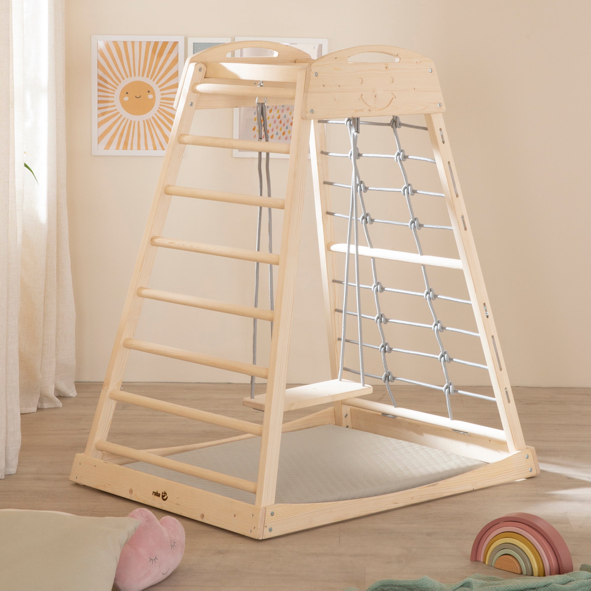 Roba 0311L245 Spielmatte 78x100 cm Greyish gesteppt hellgrau – Spielmatratzen - Produktbild 2