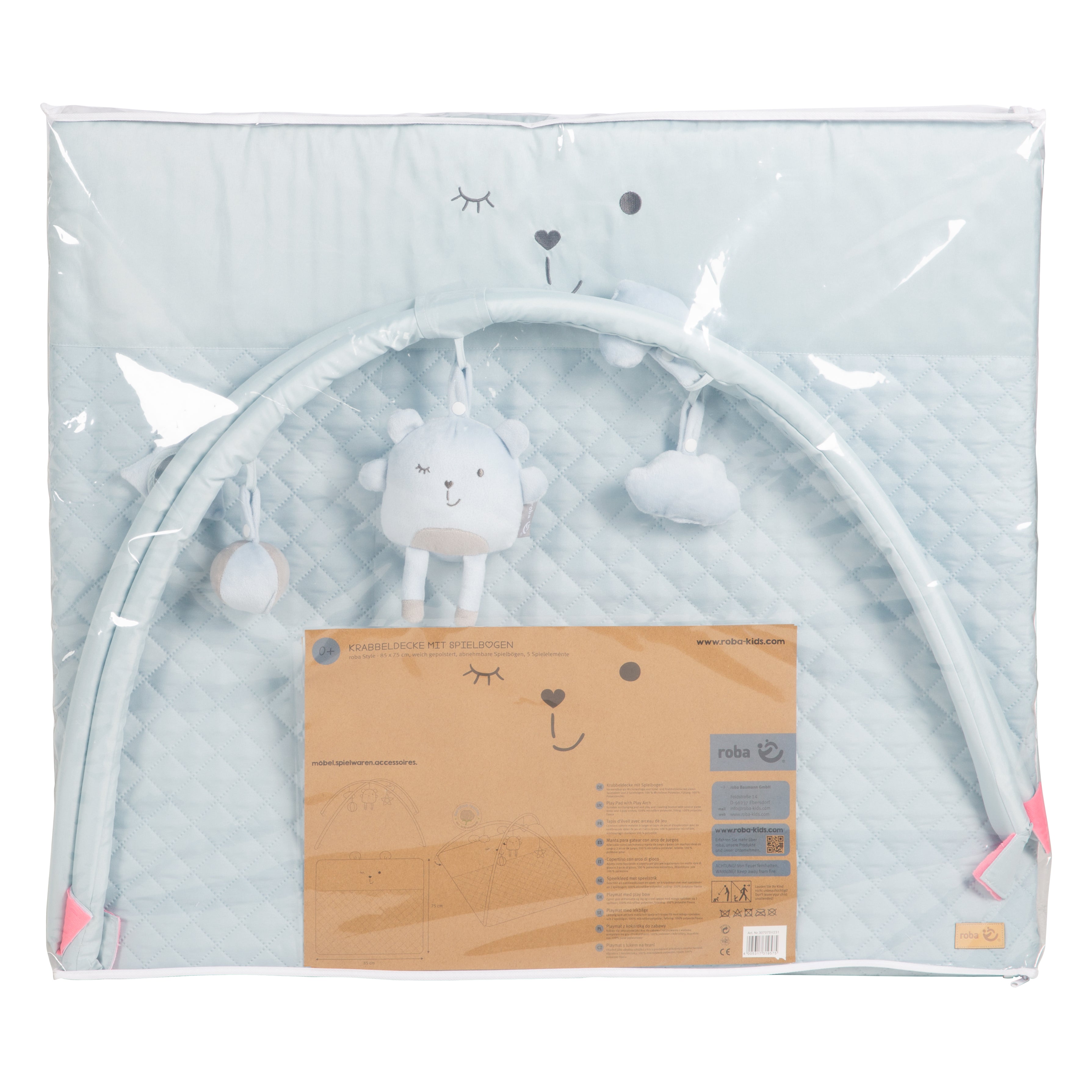 Roba 307075V231 Krabbeldecke mit Spielbogen türkis – Krabbeldecken - Produktbild 11