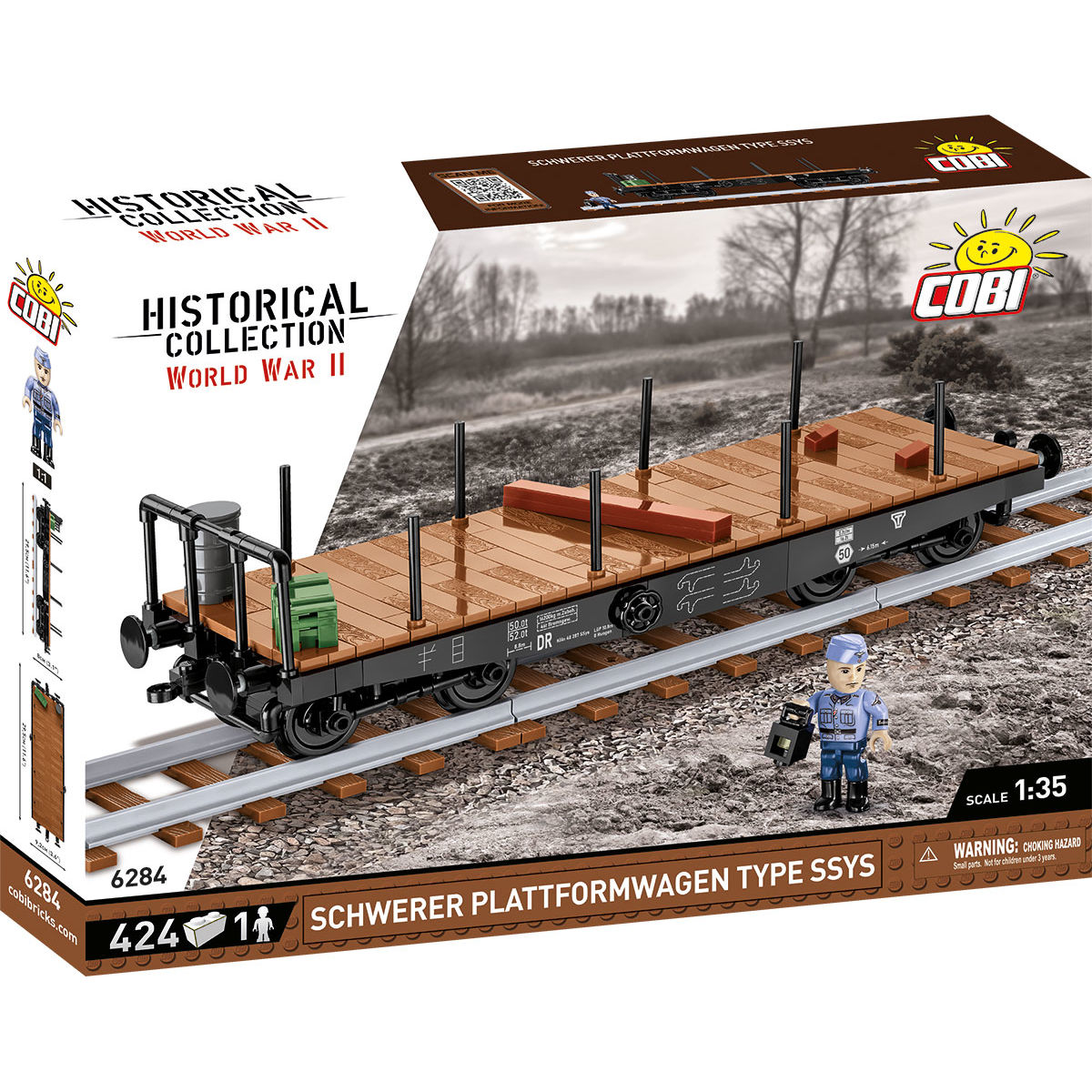 COBI 6284 - GERMAN RAILW. SCHW. PLATTW. SCALE 1:35