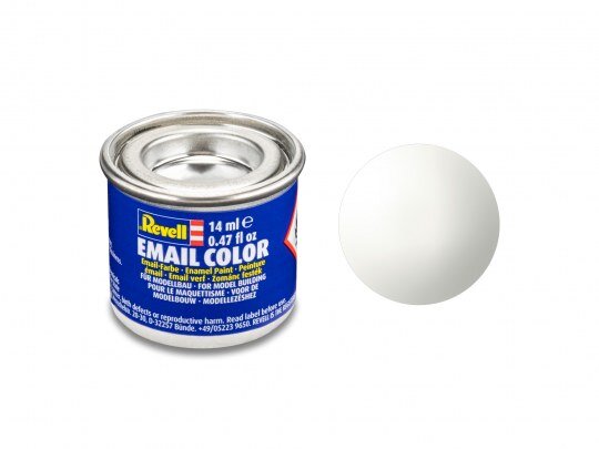 Revell_32104_weiß,_glänzend_RAL_9010_14_ml-Dose_Revell_Modellbau-Farbe_auf_Kunstharzbasis, Zinn, Kann