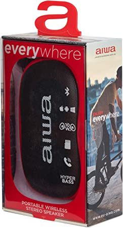 Aiwa BS-110RD Tragbarer Lautsprecher, Rot, Bluetooth