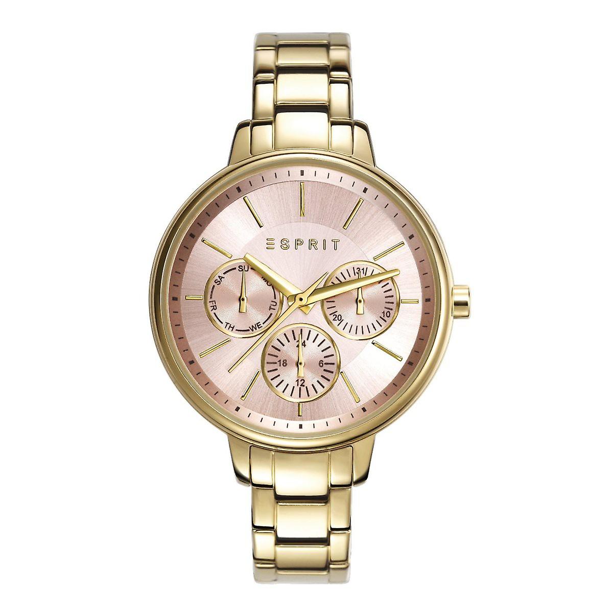 ESPRIT Damenarmbanduhr Melanie Edelstahl, Gold ESPRIT Damenarmbanduhr Melanie Edelstahl, Gold Armbanduhr, Arm, Körperteil, Person