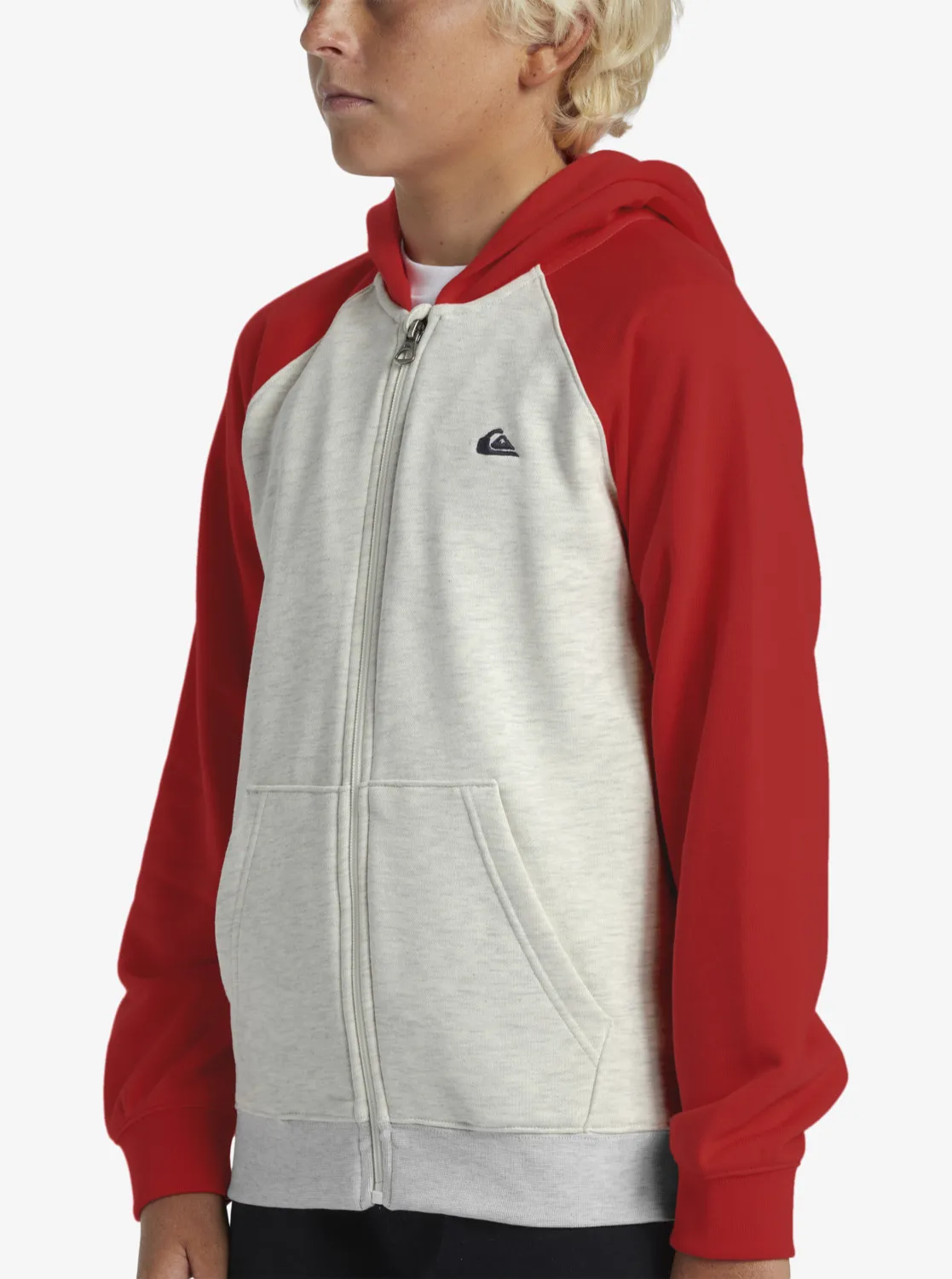 Quiksilver Easy Day - Kapuzenpulli mit Reißverschluss für Jungen 8-16 Hellgrau GR. XS