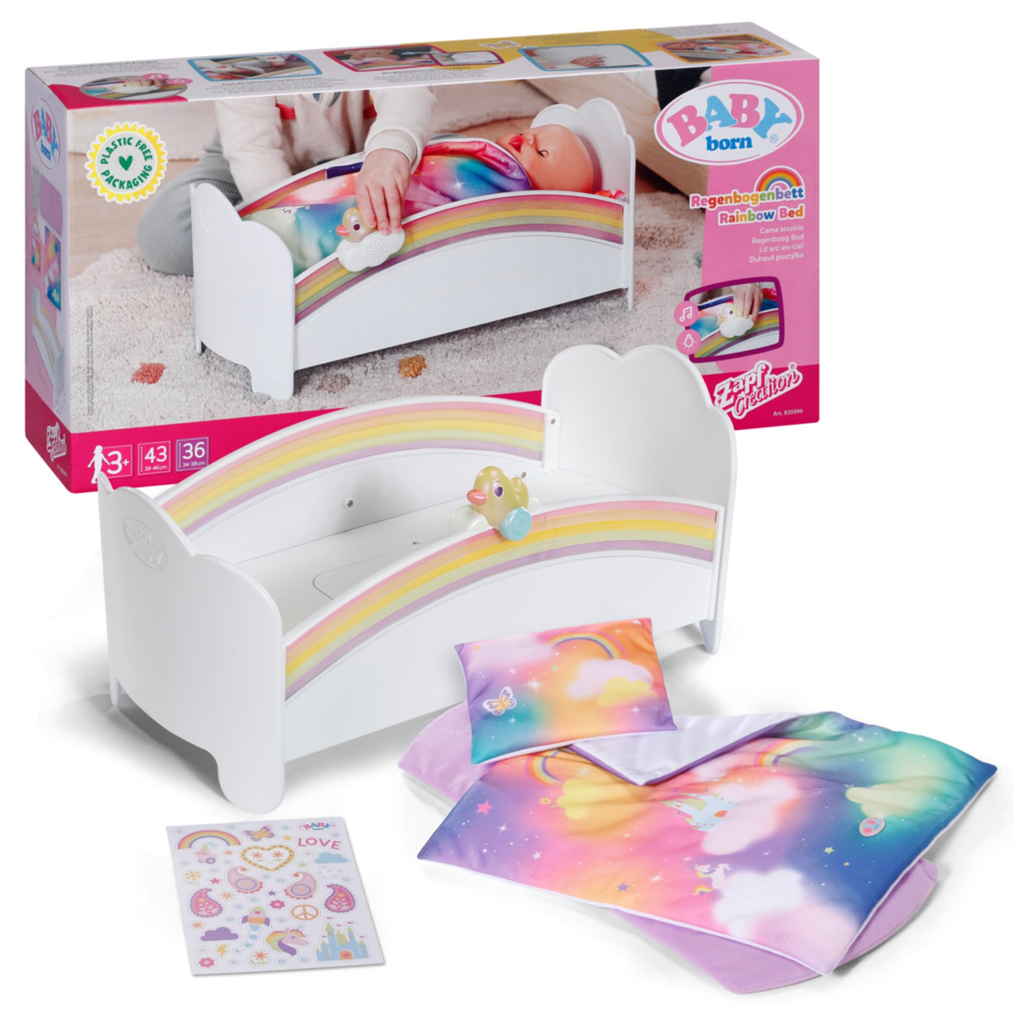 BABY born® Regenbogen Bett