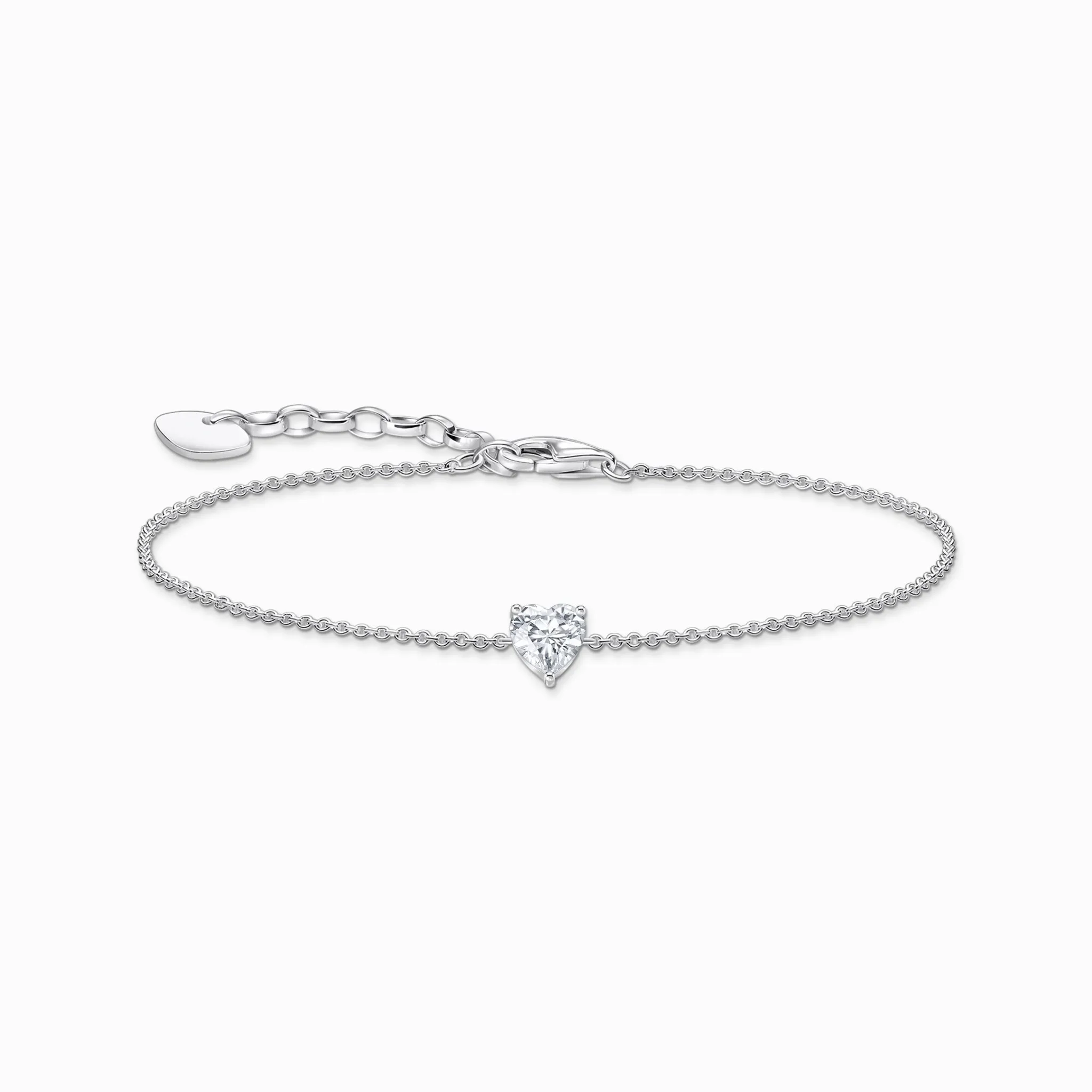 Thomas Sabo Armband Mit Anhänger Herz Zirkonia Länge 19 Cm Silber A2157-051-14-L19V