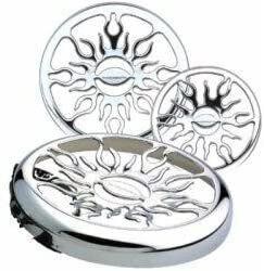 AudioBahn_ABG10CQ_25cm_Stahl_Woofer_Flame_Grill_Chrom_1_Paar, Zubehor, Schmuck, Medaillon, Anhänger, Silber