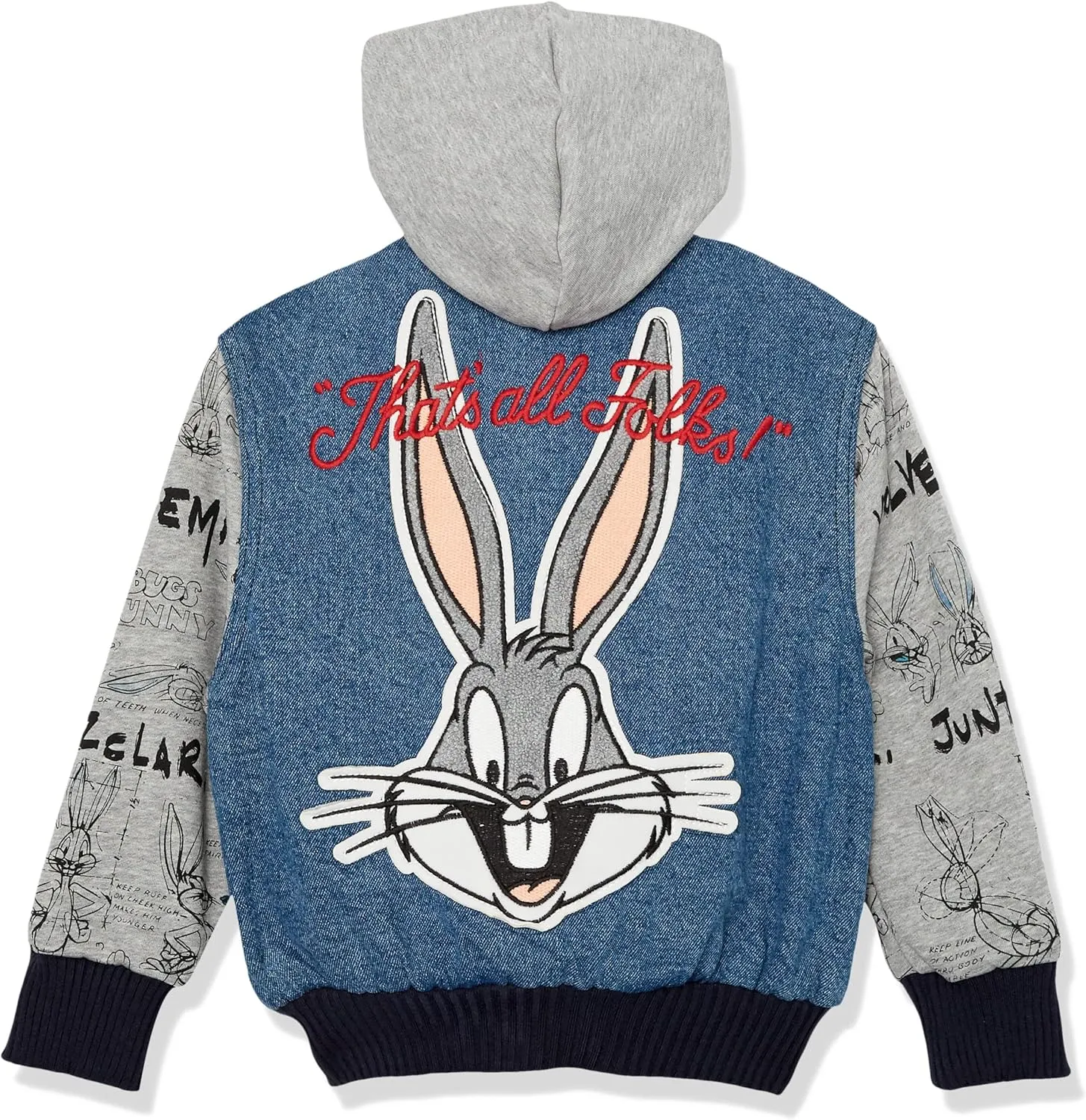 Desigual Jungen Jacke - Jeansjacke mit Bugs-Bunny-Motiv 23SBED015008