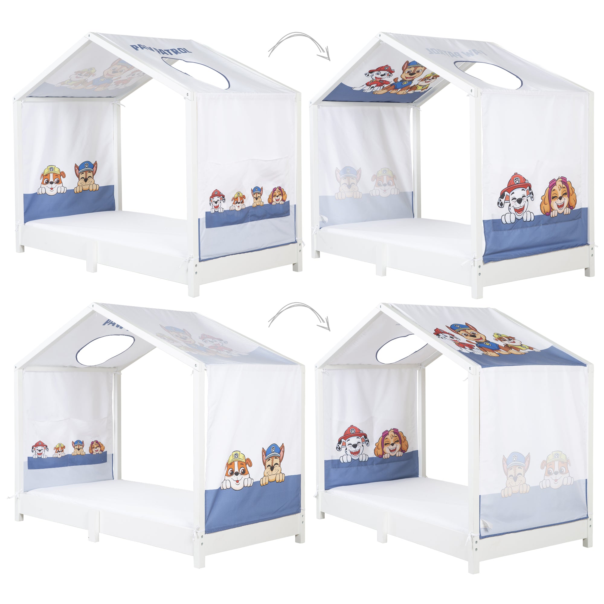 Roba 0287PW1 Hausbettbezug 70x140 cm Paw Patrol weiß – Bettenzubehör - Produktbild 5