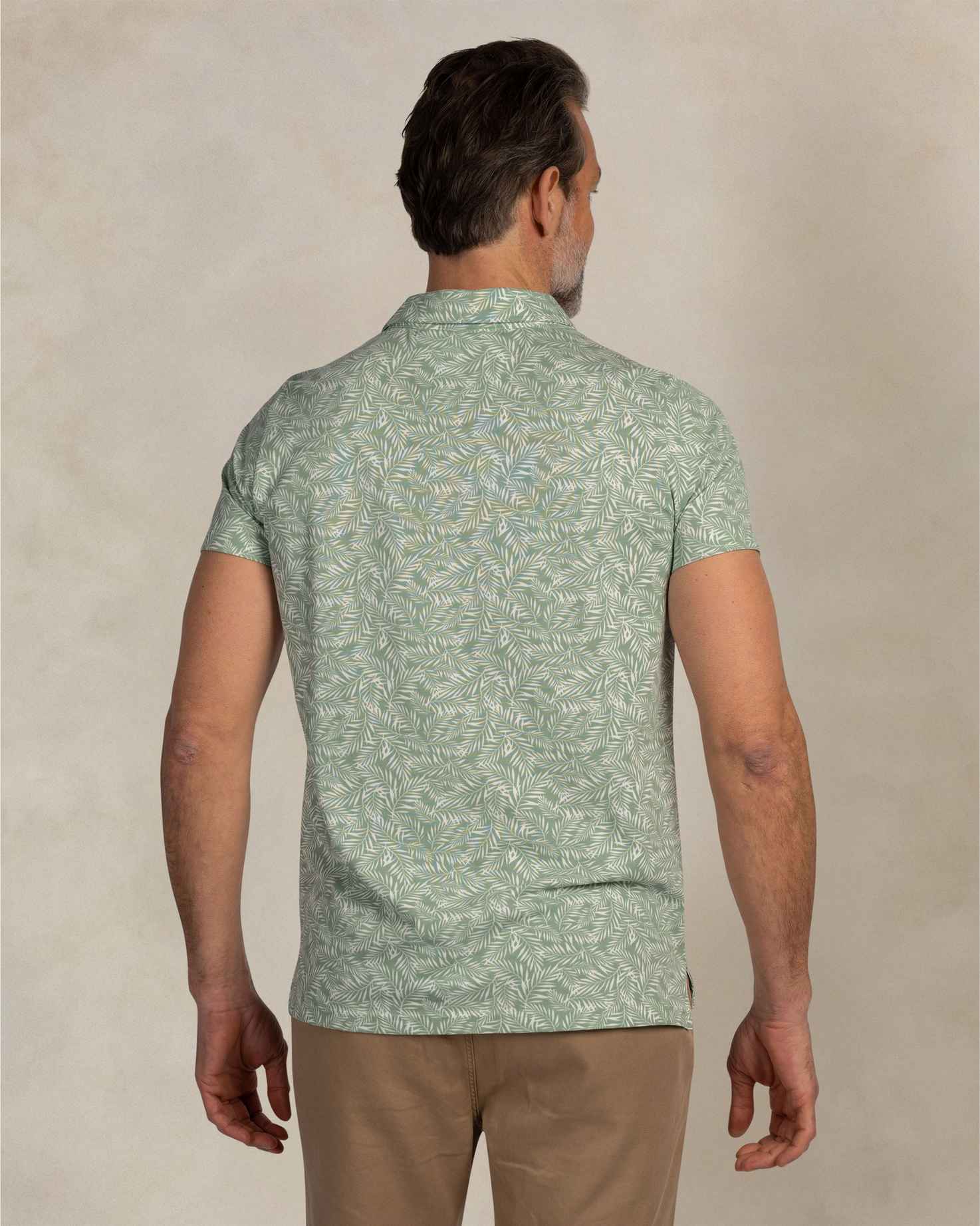 NZA 26CN111MG Poloshirt - Grün / Palmen - Bild 4