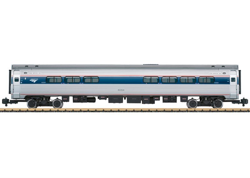 LGB_L31205_Amtrak_Bistrow.Cafe_Phase_VI, Personenkraftwagen, Fahrzeug, Zug, Maschine, Rad