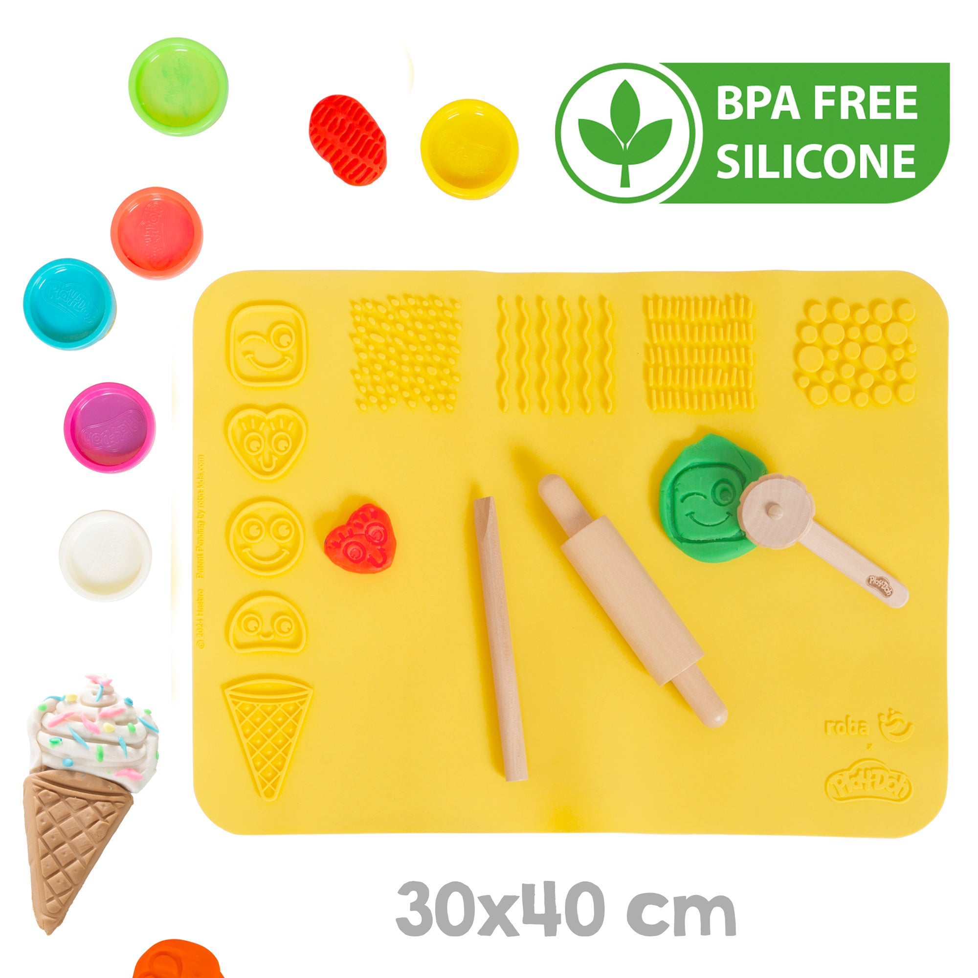 Roba 450024PD1ZU Schulpult mit Stuhl roba x Play-Doh weiß – Spielmöbel - Produktbild 3