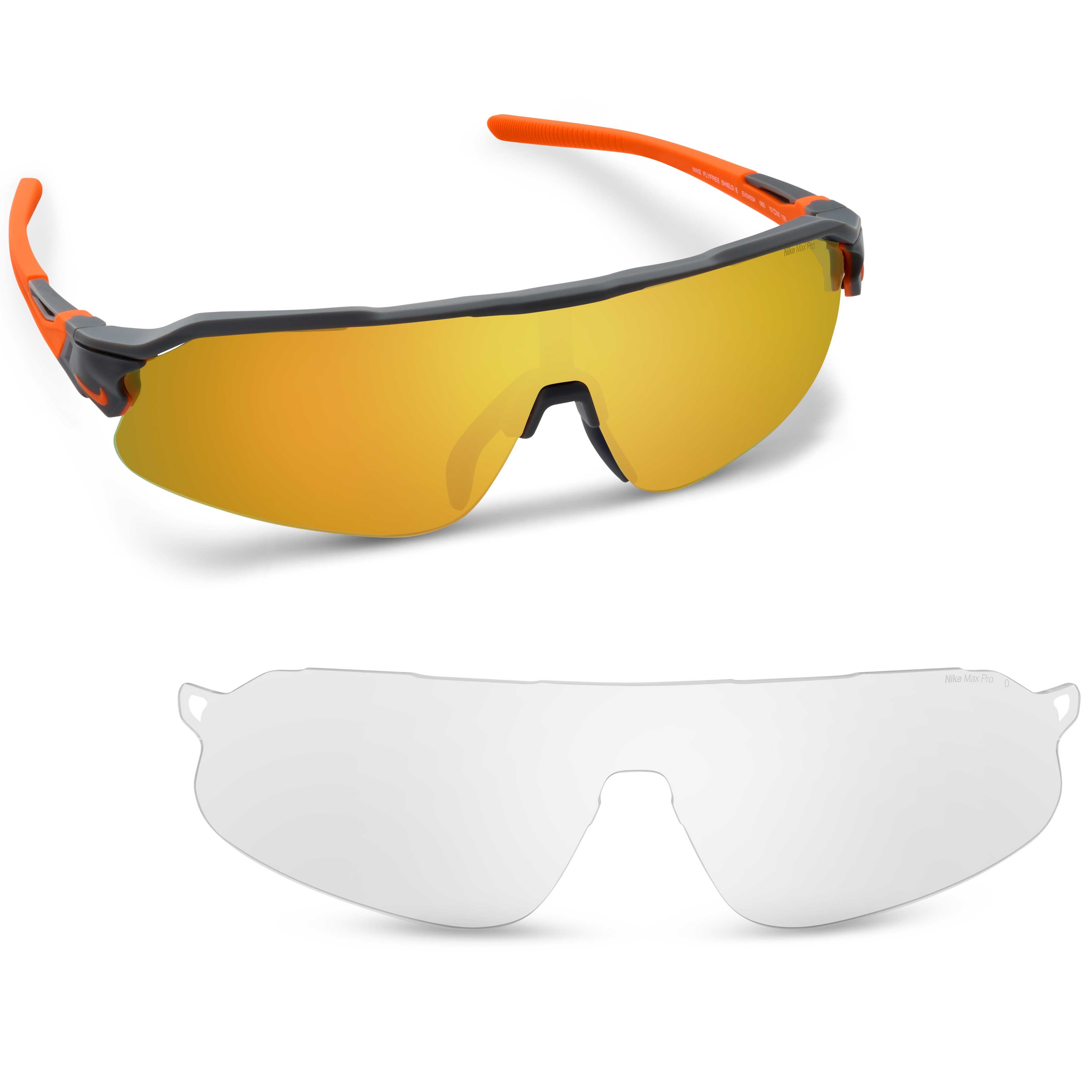 Nike 4008028/GO Sonnenbrille Flyfree Shield - Grau / Orange - Bild 4
