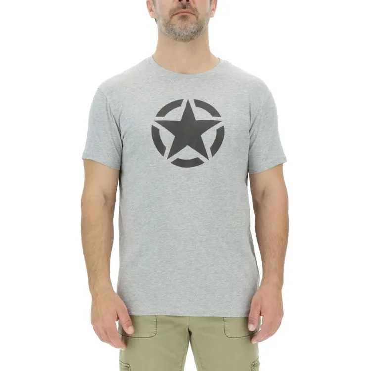 JEEP Herren T-Shirt O103347GR - Grau mit großem Stern-Print GR. XXL