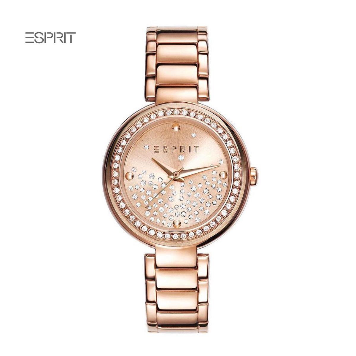 ESPRIT Damenarmbanduhr Roségold, 30 mm, Zirkonia ESPRIT Damenarmbanduhr Roségold, 30 mm, Zirkonia Armbanduhr, Arm, Körperteil, Person