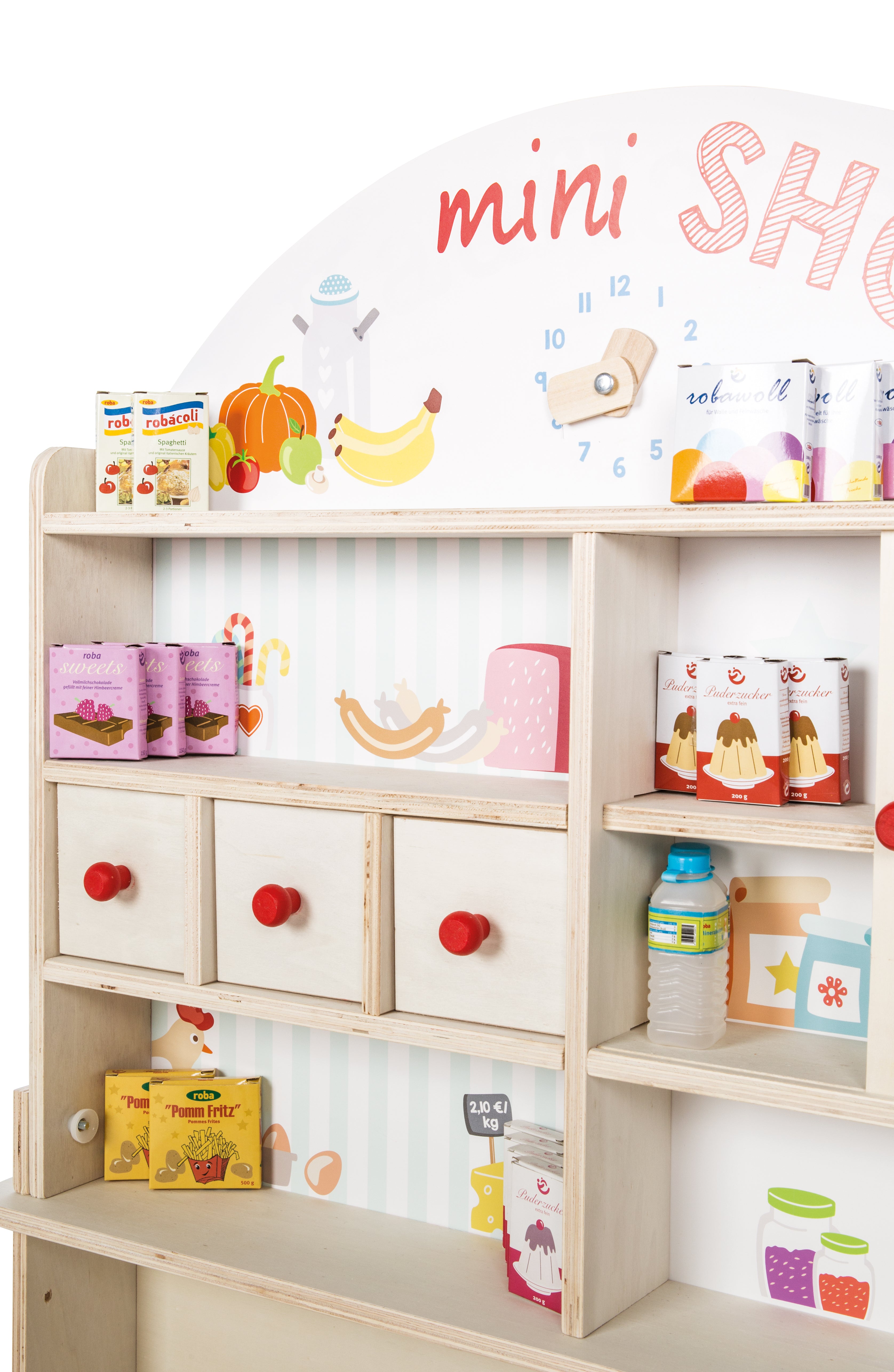 Roba 480021ZU Verkaufsstand mit Zubehör 9714 natur lackiert – Rollenspiel - Produktbild 6