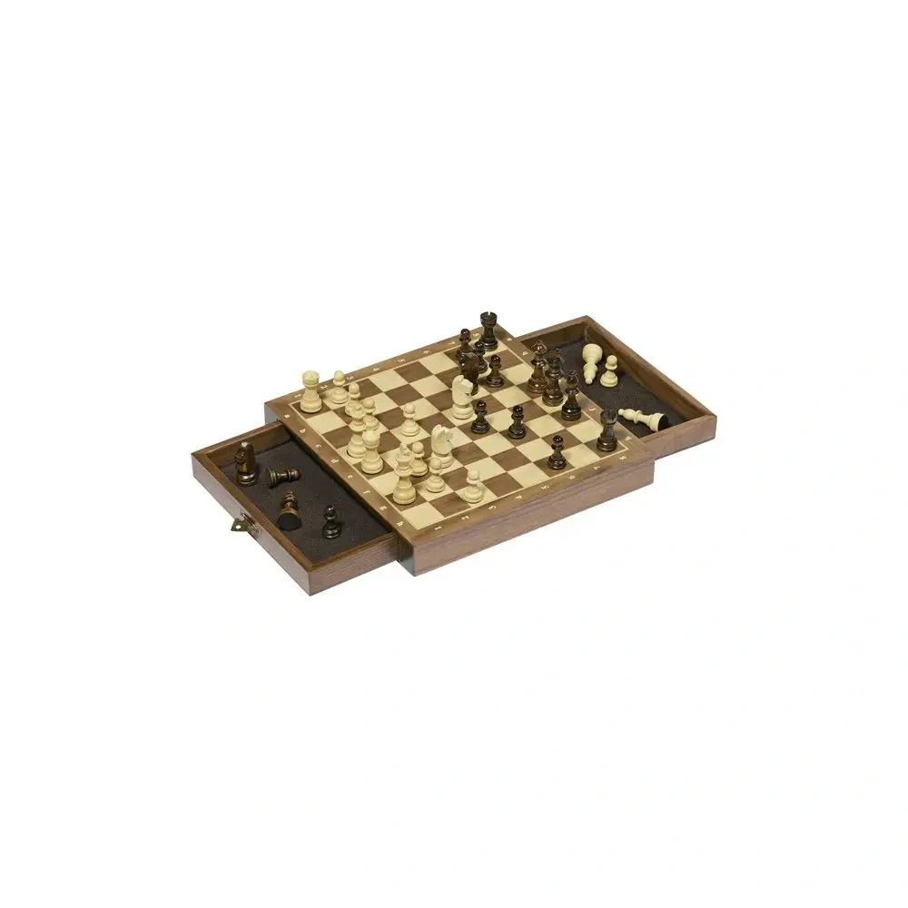 goki Magnetisches Schachspiel mit Schubladen - Holz, 25 × 25 × 3,3 cm goki Magnetisches Schachspiel mit Schubladen - Holz, 25 × 25 × 3,3 cm