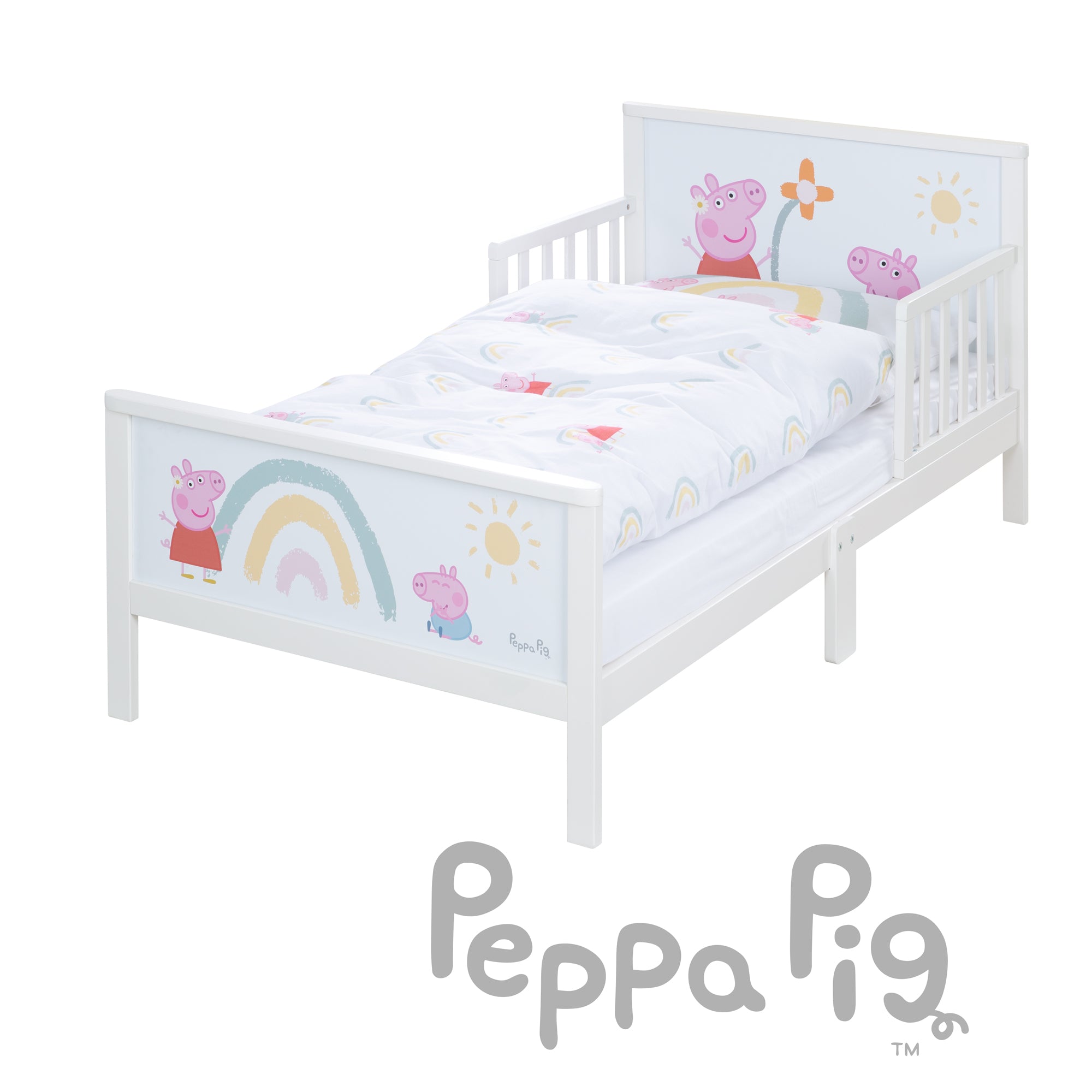 Roba 20330PP1 Komplettbett, 70x140 cm Peppa Pig weiß – Toddler Betten - Produktbild 4