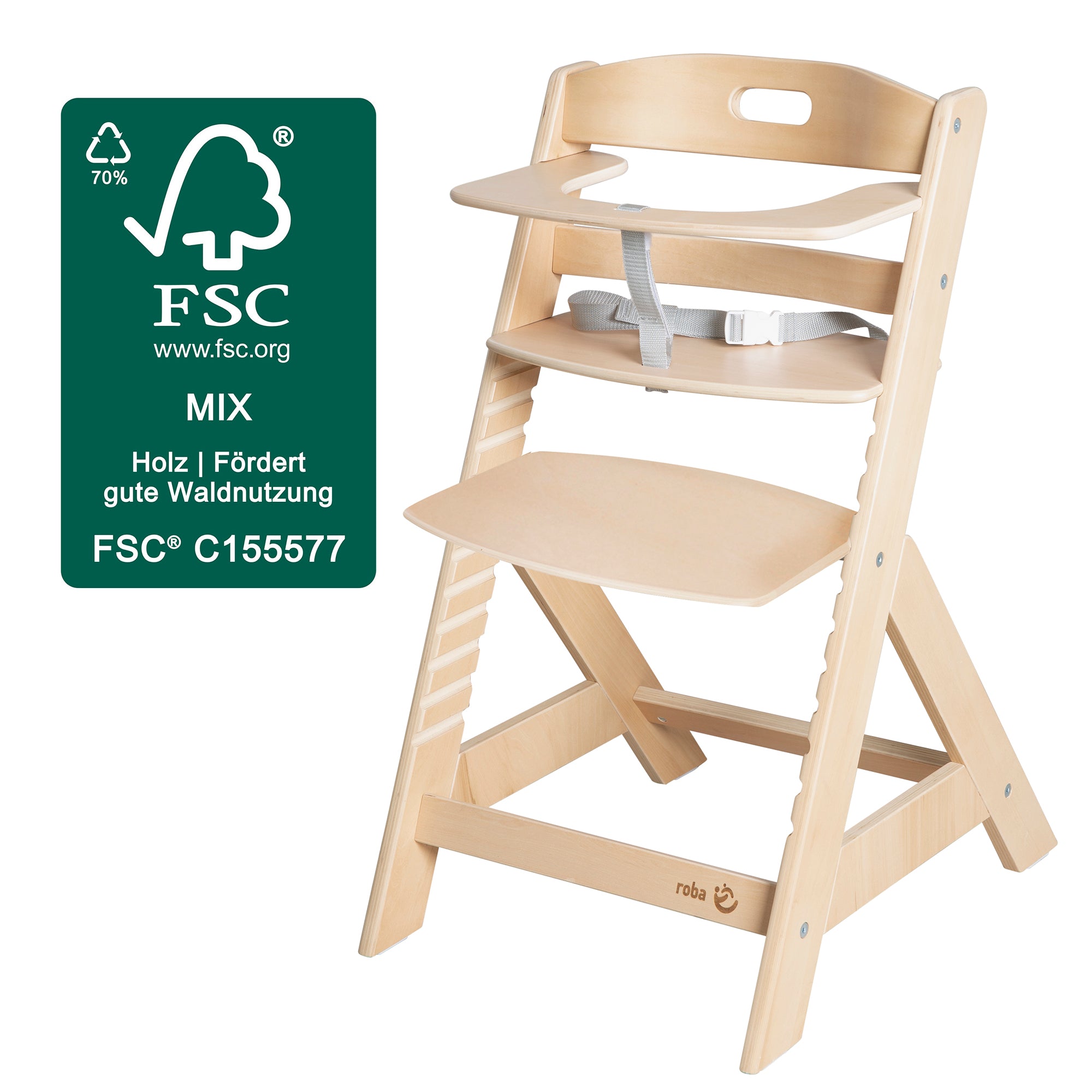 Roba 7577NAFSZU Hochstuhl natur lackiert - Produktbild 3