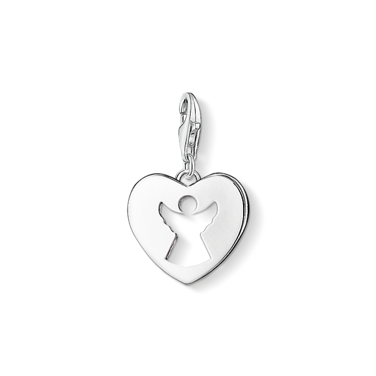 Thomas, Sabo, Anhänger, Charm-Club, Schutzengel-Herz, 925, Sterling, Silber, Blank, 0869-001-12, Zubehor