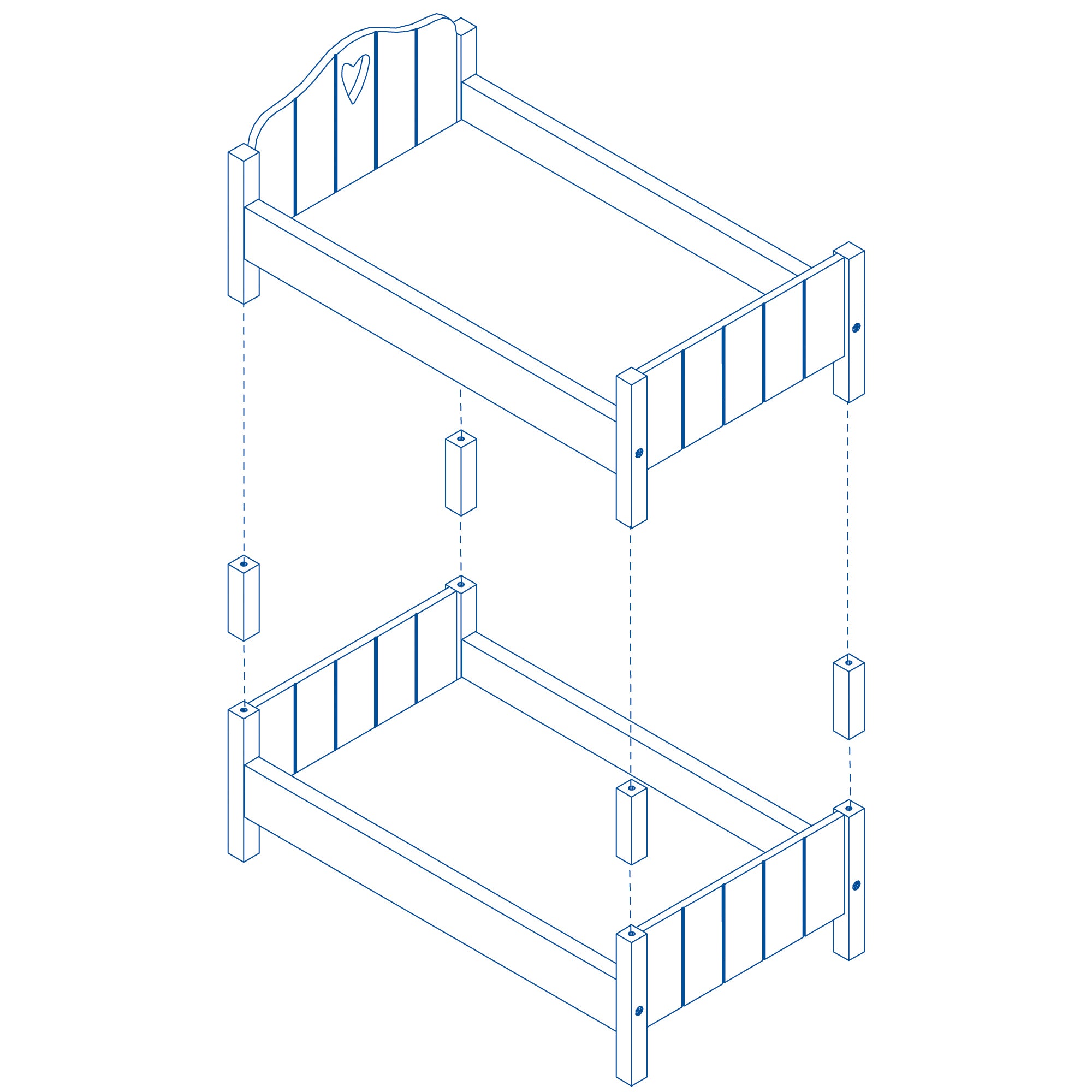 Roba 98331 Puppenetagenbett Fienchen weiß – Puppenmöbel & Häuser - Produktbild 6