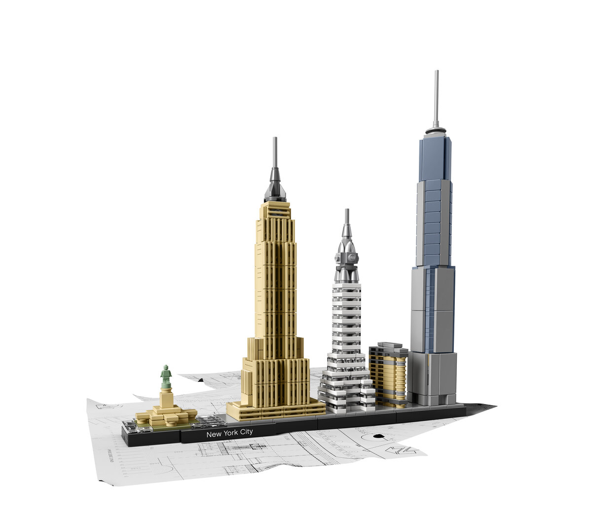 LEGO® Architecture New York City 21028 Stadt, Städtisch, Turmspitze, Hochhaus, CAD-Diagramm