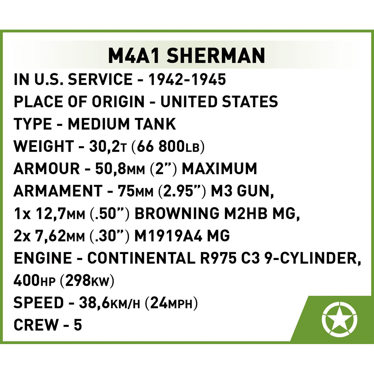 COBI 3126 - M4A1 Sherman Maßstabb 1:35) - Bild 16
