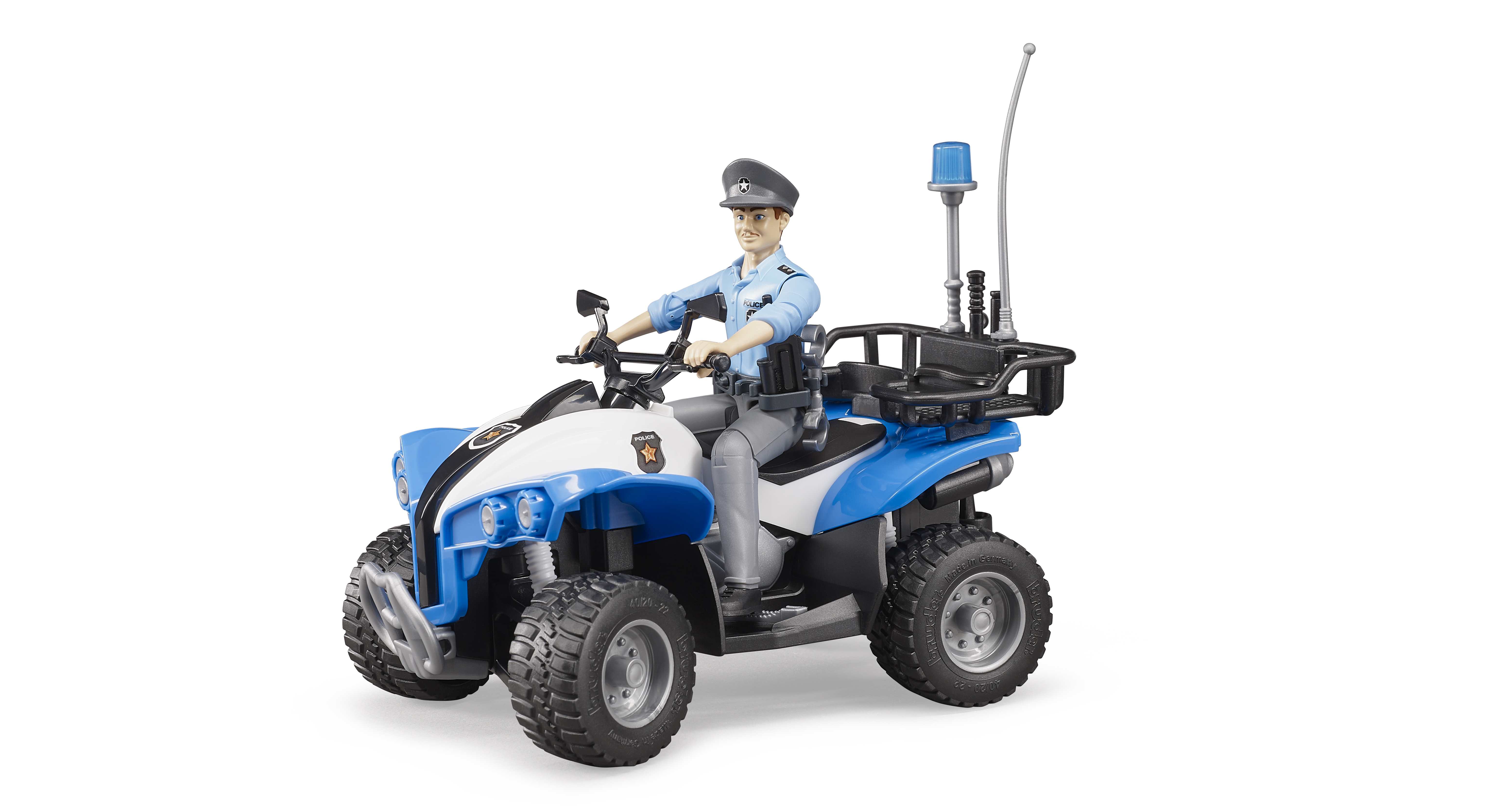BRUDER 63010 - Polizei-Quad mit Polizist und Ausstattung