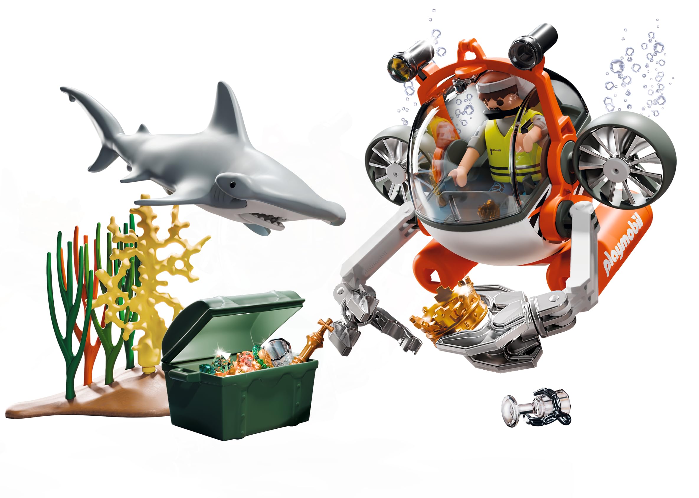 PLAYMOBIL 71860 Schatzsuche mit U-Boot Unterwasser-Abenteuer für Kinder