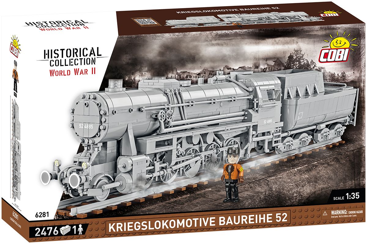 Cobi 6281 Kriegslokomotive Baureihe 52 Lokomotive, Zug, Motor, Rad, Lokomotive, Zug, Motor, Rad, Lokomotive, Zug, Motor, Rad
