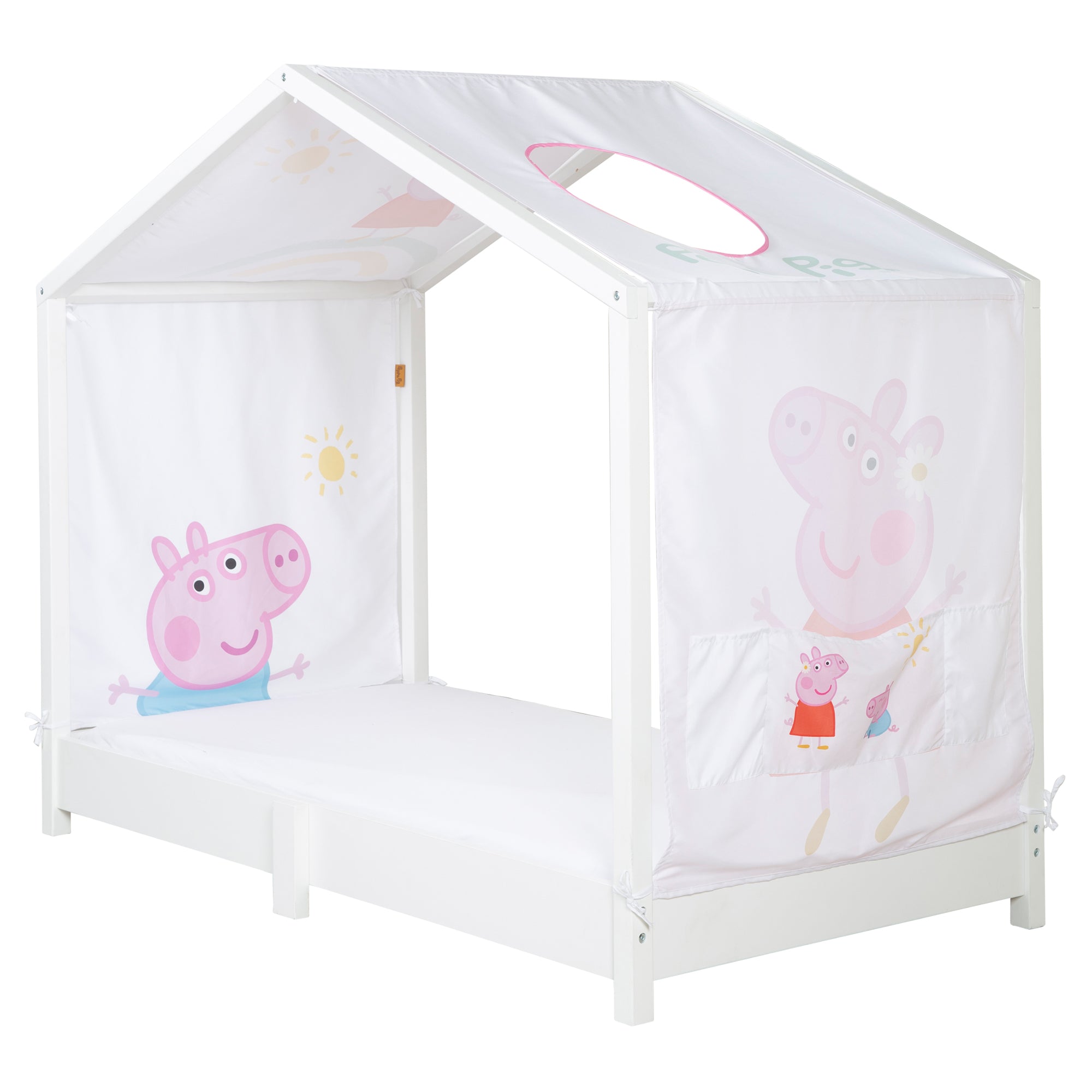 Roba 0287PP1 Hausbettbezug 70x140 cm Peppa Pig weiß – Bettenzubehör - weiß - Bettenzubehör - Produktbild 1