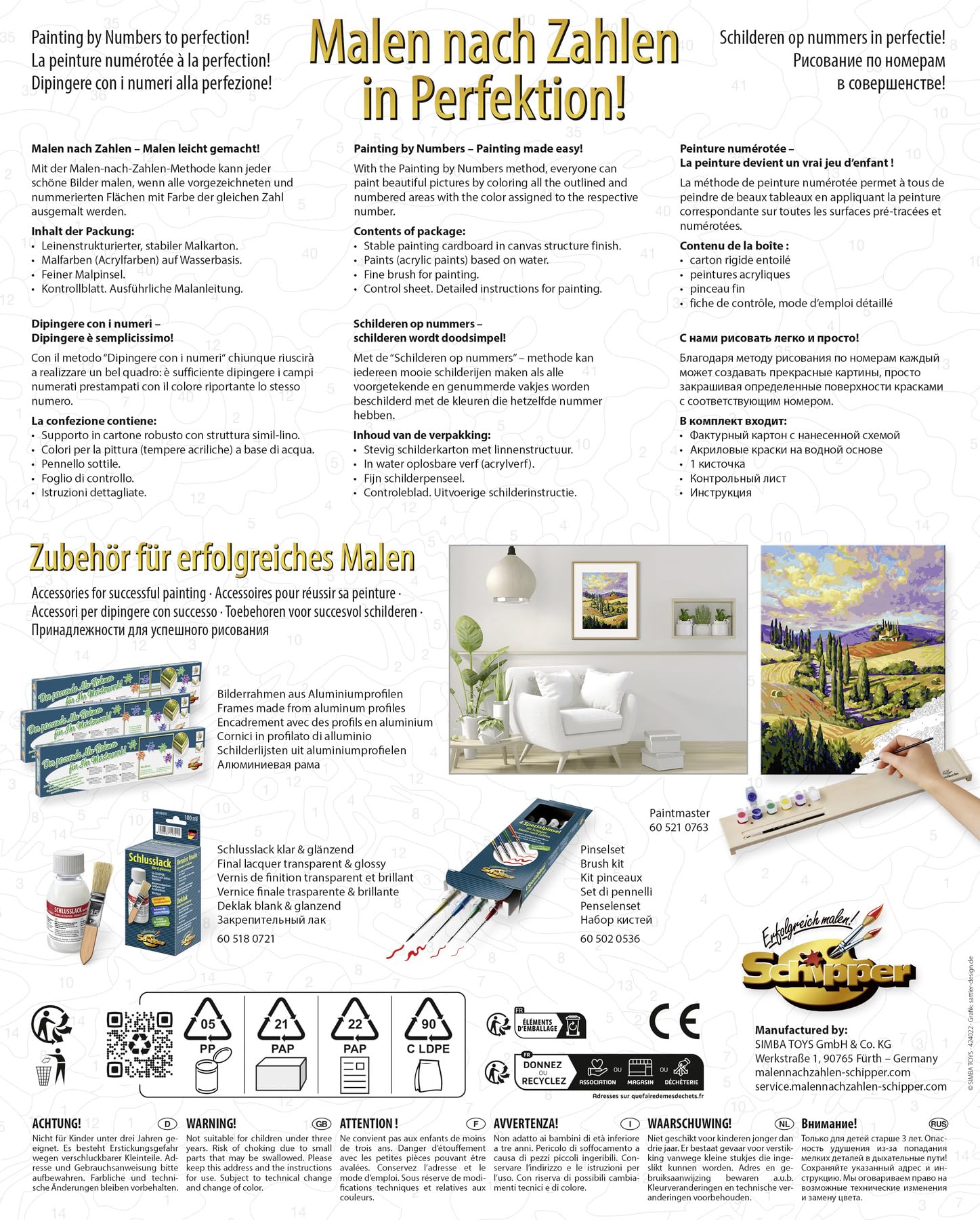 Schipper Mnz - Zypressenallee - Mediterrane Stimmung Zum Selbermalen 609240911 Werbung, Plakat, Seite, Text